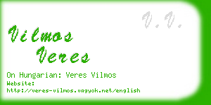 vilmos veres business card